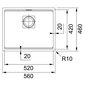 Kivinen tiskiallas FRANKE Kubus 2 KNG 110-52, Onyx (musta) hinta ja tiedot | Keittiöaltaat | hobbyhall.fi