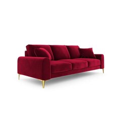 Kolmen istuttava sohva Velvet Larnite, 222x102x90 cm, punainen hinta ja tiedot | Sohvat ja vuodesohvat | hobbyhall.fi