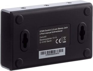 DeLock 2-porttikytkimen stereo-tunkki 3,5 mm hinta ja tiedot | Delock Ääni- ja videolaitteet | hobbyhall.fi