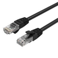 Orico Orico RJ45 Cat.6 pyöreä Ethernet-verkkokaapeli 1 m (musta) hinta ja tiedot | Kaapelit ja adapterit | hobbyhall.fi