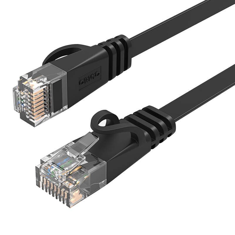 Orico Orico RJ45 Cat.6 litteä Ethernet-verkkokaapeli 20 m (musta) hinta ja tiedot | Kaapelit ja adapterit | hobbyhall.fi