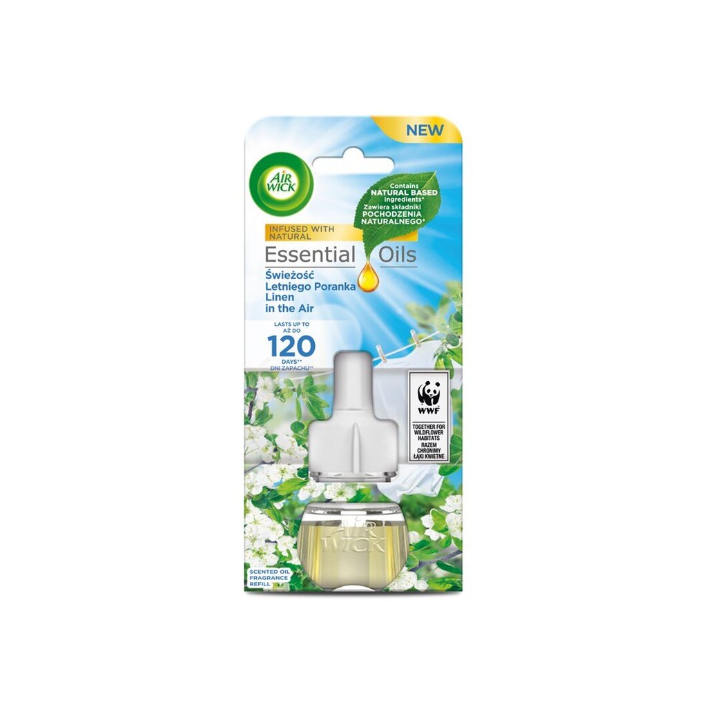 Air Wick Eteeristen öljyjen täyttö sähköiseen ilmanraikastimeen Summer Morning Freshness 19ml hinta ja tiedot | Ilmanraikastimet | hobbyhall.fi