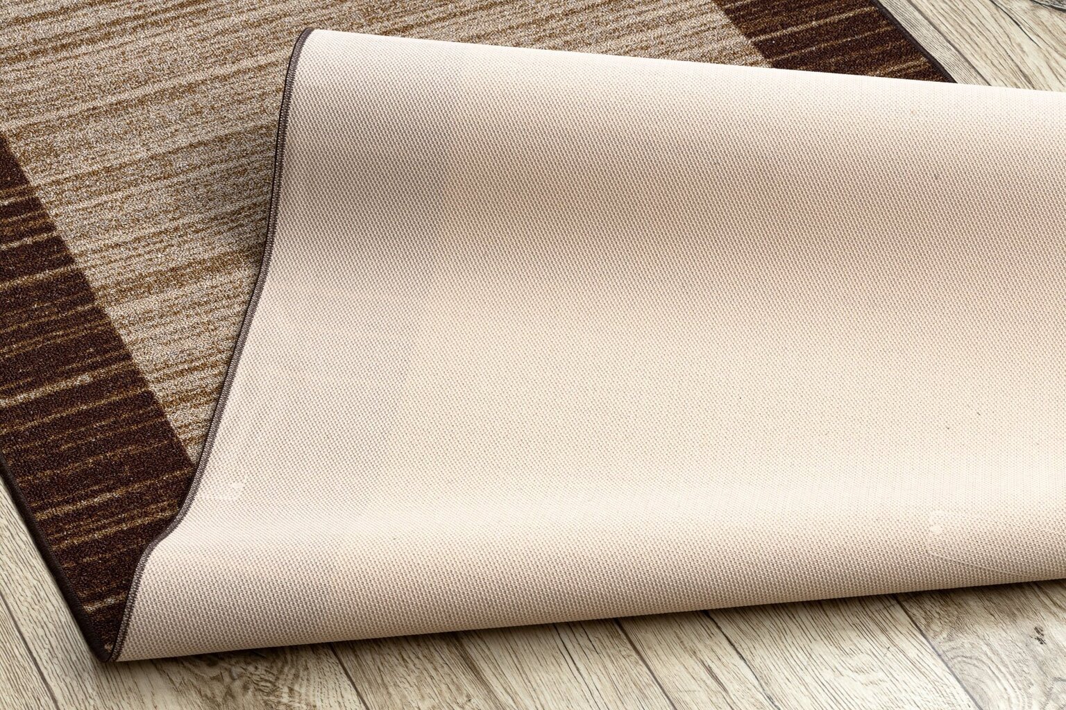 Kumipohjainen matto 57 cm STREIFEN ruskea hinta ja tiedot | Isot matot | hobbyhall.fi