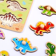 Puinen dinosaurus palapeli lapsille Tooky Toy, 10 palaa hinta ja tiedot | Vauvan lelut | hobbyhall.fi