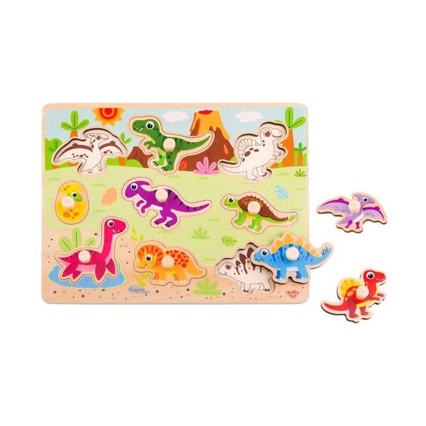 Puinen dinosaurus palapeli lapsille Tooky Toy, 10 palaa