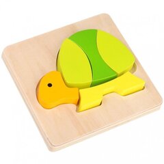 Puinen palapeli Tooky Toy Turtle, 5 kpl hinta ja tiedot | Vauvan lelut | hobbyhall.fi