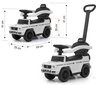 Auto lapsille, kahvalla, Mercedes G350d, musta/valkoinen hinta ja tiedot | Vauvan lelut | hobbyhall.fi