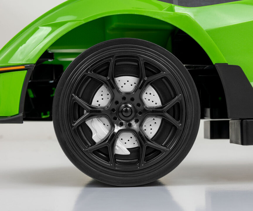 Potkuauto, kahvalla, Lamborghini the Essenza SCV12, väri: vihreä/musta hinta ja tiedot | Vauvan lelut | hobbyhall.fi
