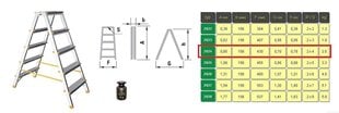 Kaksipuoliset kotitikkaat, 4 askelmaa hinta ja tiedot | EUROSTYL Kodin remontointi | hobbyhall.fi