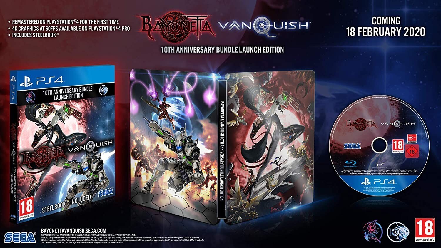 PlayStation 4 peli : Bayonetta & Vanquish 10th Anniversary Bundle, 5055277036349 hinta ja tiedot | Tietokone- ja konsolipelit | hobbyhall.fi