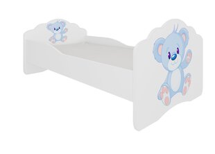 Lasten sänky ADRK Furniture Casimo Blue Bear, 140x70cm hinta ja tiedot | Lastensängyt | hobbyhall.fi