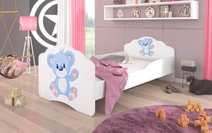 Lasten sänky ADRK Furniture Casimo Blue Bear, 140x70cm hinta ja tiedot | Lastensängyt | hobbyhall.fi