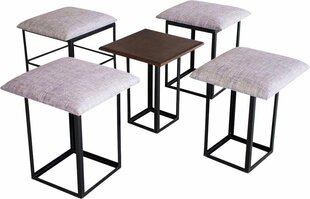 Rahi - sohvapöytä Notio Living Benton, ruskea/harmaa hinta ja tiedot | Ruokapöydän tuolit | hobbyhall.fi