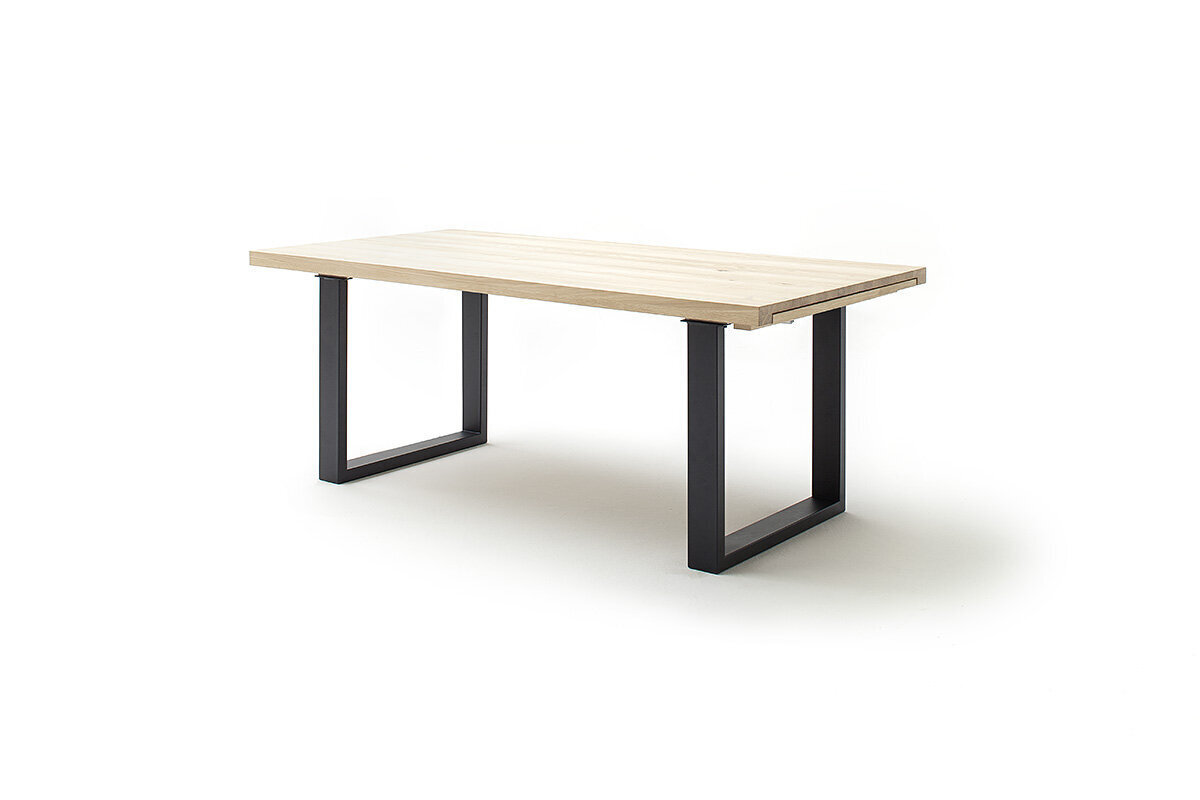 Jatkettava pöytä MC Akcent Dayton, 180/280x100 cm, vaaleanruskea/harmaa hinta ja tiedot | Ruokapöydät | hobbyhall.fi