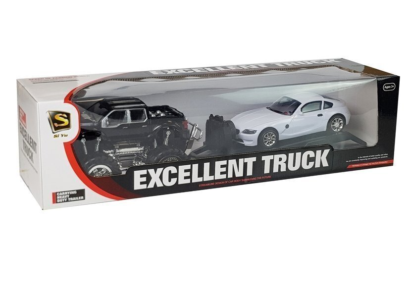 Musta Monster Truck auto setti 58 cm hinta ja tiedot | Poikien lelut | hobbyhall.fi