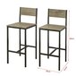 Kahden tuolin setti SoBuy FST53, ruskea/musta hinta ja tiedot | Ruokapöydän tuolit | hobbyhall.fi