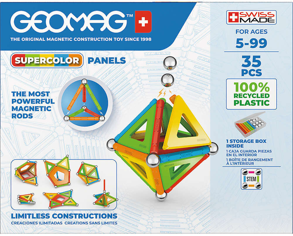 Magneettinen rakennussetti Geomag Supercolor Panels Magnetic (35 osaa) hinta ja tiedot | LEGOT ja rakennuslelut | hobbyhall.fi