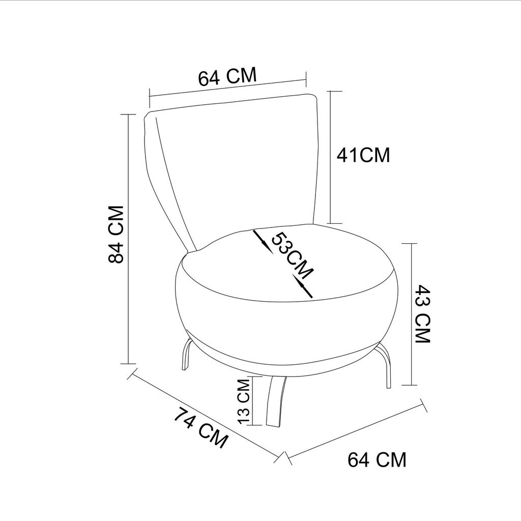 2 nojatuolin setti Kalune Design Loly, punainen hinta ja tiedot | Nojatuolit | hobbyhall.fi