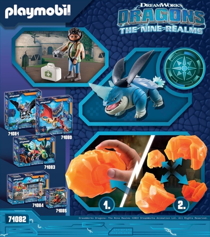 71082 PLAYMOBIL® Dragons The Nine Realms - Plowhorn & D'Angelo hinta ja tiedot | LEGOT ja rakennuslelut | hobbyhall.fi