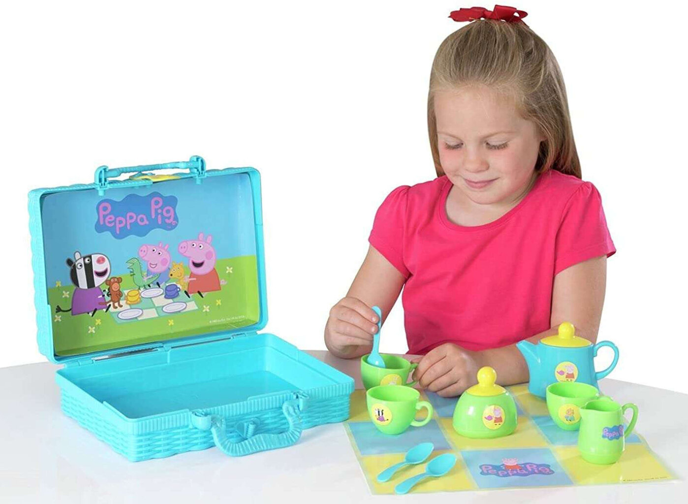 Peppa Pig (Pipsa Possu) piknik-kori ruokailuvälineillä hinta ja tiedot | Tyttöjen lelut | hobbyhall.fi