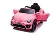 VW Beetle Dune Mini sähköauto lapsille, vaaleanpunaisen värinen hinta ja tiedot | Lasten sähköautot | hobbyhall.fi