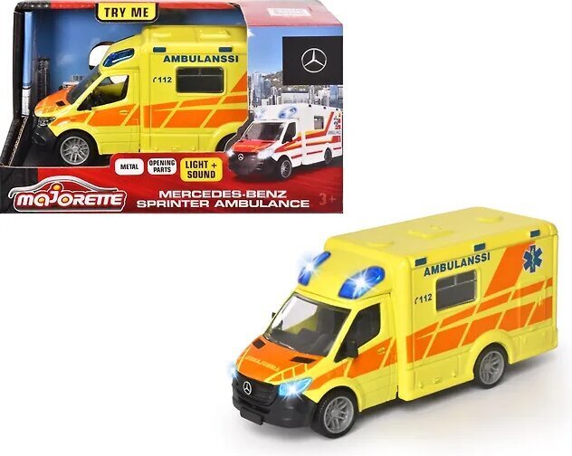 Ambulanssi Majorette Mercedes-Benz Sprinter hinta ja tiedot | Poikien lelut | hobbyhall.fi