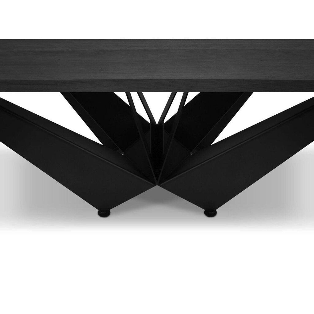 Ruokapöytä Micadoni Home Lottie 180 x 100 cm, musta hinta ja tiedot | Ruokapöydät | hobbyhall.fi