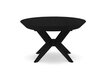 Pöytä Micadoni Virginia, 120/220x120x76 cm, musta hinta ja tiedot | Ruokapöydät | hobbyhall.fi