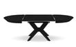 Pöytä Micadoni Virginia, 120/220x120x76 cm, musta hinta ja tiedot | Ruokapöydät | hobbyhall.fi