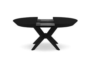 Pöytä Micadoni Virginia, 130/230 x 130 x 76 cm, musta hinta ja tiedot | Ruokapöydät | hobbyhall.fi