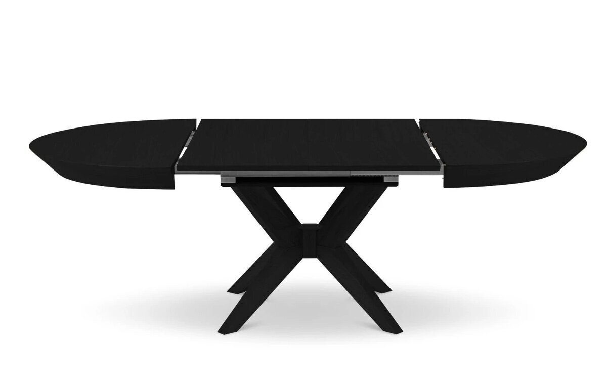 Pöytä Micadoni Virginia, 130/230 x 130 x 76 cm, musta hinta ja tiedot | Ruokapöydät | hobbyhall.fi