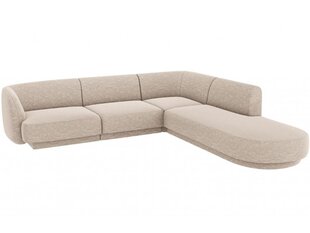 Oikeanpuoleinen sohva Micadoni Miley, 252 x 220 x 74 cm, beige hinta ja tiedot | Sohvat ja vuodesohvat | hobbyhall.fi