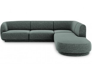 Oikeanpuoleinen sohva Micadoni Miley, 252 x 220 x 74 cm, vihreä hinta ja tiedot | Sohvat ja vuodesohvat | hobbyhall.fi