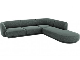 Oikeanpuoleinen sohva Micadoni Miley, 252 x 220 x 74 cm, vihreä hinta ja tiedot | Sohvat ja vuodesohvat | hobbyhall.fi