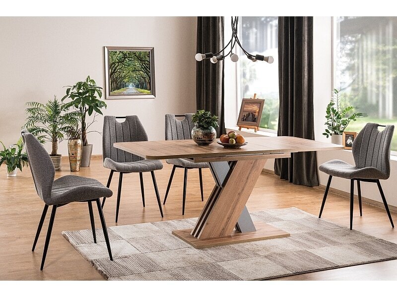 Ruokapöytä Signal Exel, ruskea/harmaa hinta ja tiedot | Ruokapöydät | hobbyhall.fi
