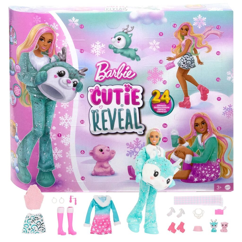 Barbie Cutie Reveal Joulukalenteri hinta ja tiedot | Tyttöjen lelut | hobbyhall.fi