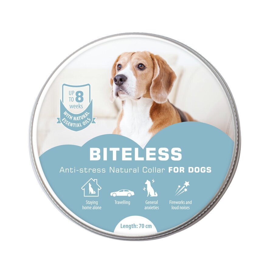 Rauhoittava kaulapanta koirille Biteleless, 70 cm hinta ja tiedot | Eläinten hoitotuotteet | hobbyhall.fi