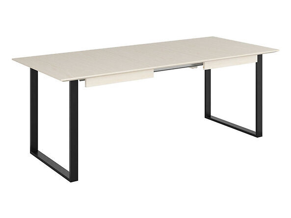 BRW Vario Fusion 160 NMPK -jatkopöytä, valkoinen / musta hinta ja tiedot | Ruokapöydät | hobbyhall.fi