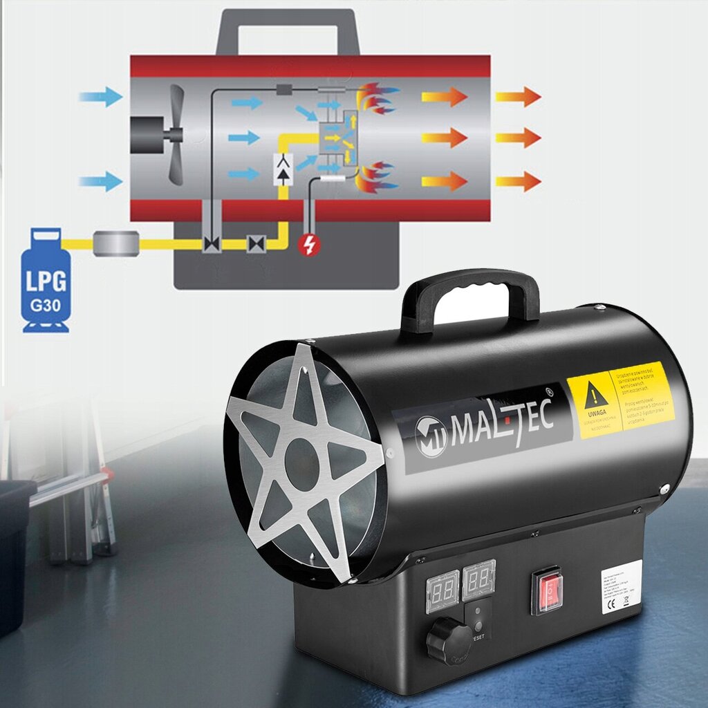 Kaasulämmitin Powermat NAG-25GN, 25 kW hinta ja tiedot | Lämmittimet | hobbyhall.fi