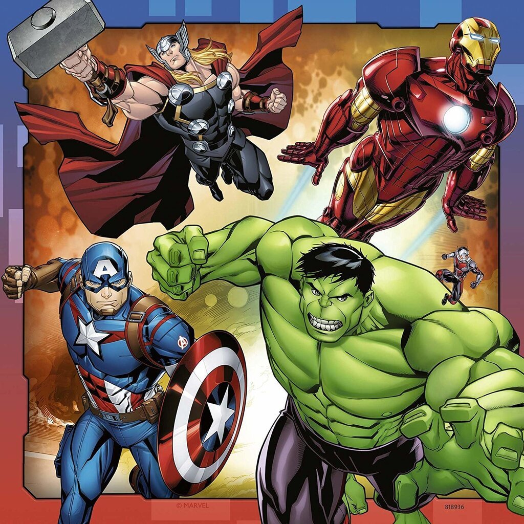 Ravensburger Marvel Avengers (Avengers), Palapeli 08040, 3 x 49 osaa hinta ja tiedot | Palapelit | hobbyhall.fi