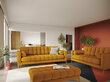 Cosmopolitan Design sohva Bali 4S, keltainen/kulta hinta ja tiedot | Sohvat ja vuodesohvat | hobbyhall.fi