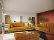 Cosmopolitan Design sohva Bali 3S, keltainen/musta hinta ja tiedot | Sohvat ja vuodesohvat | hobbyhall.fi