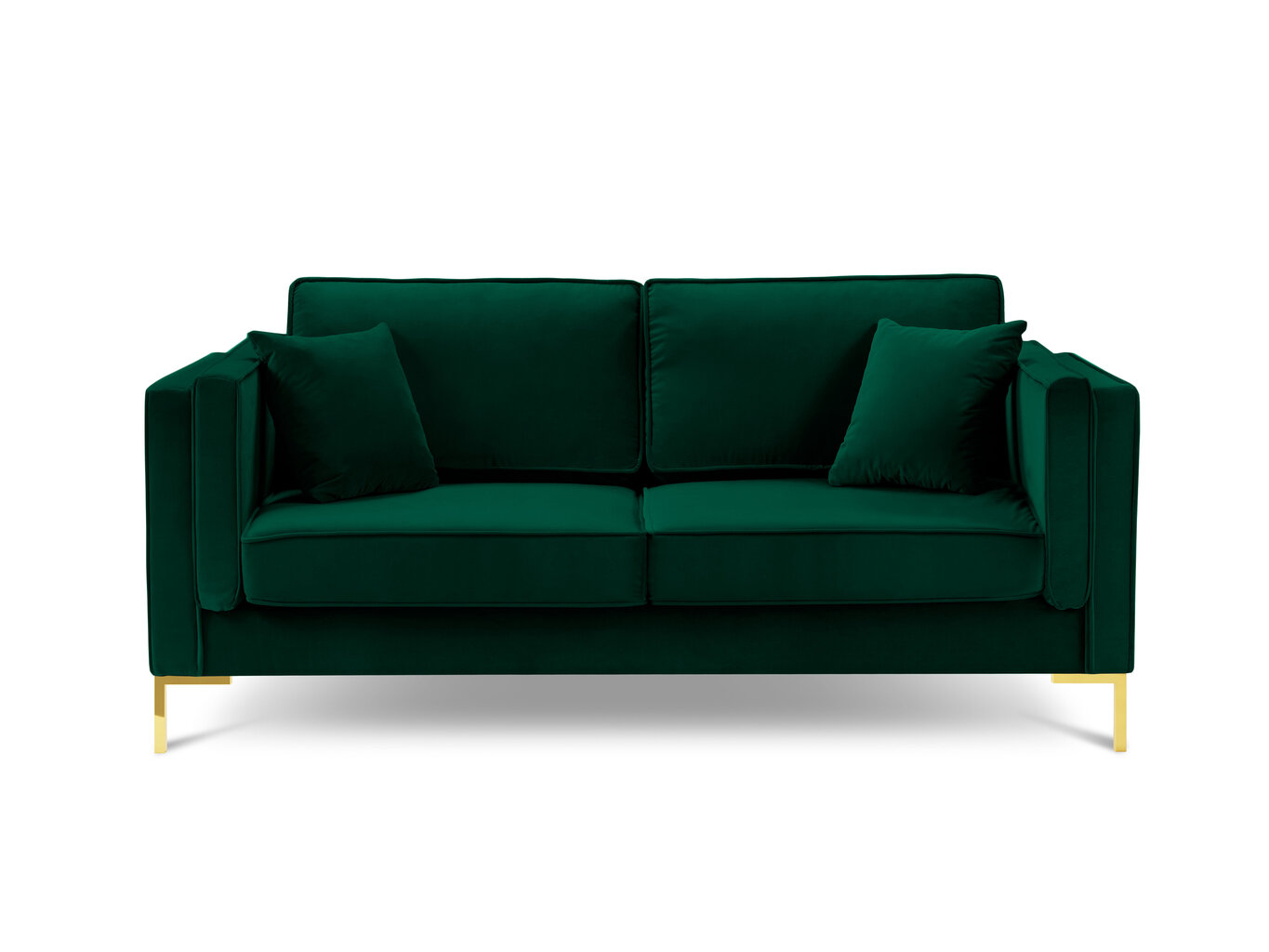 2-istuttava sohva Luis 2, vihreä/kulta hinta ja tiedot | Sohvat ja vuodesohvat | hobbyhall.fi