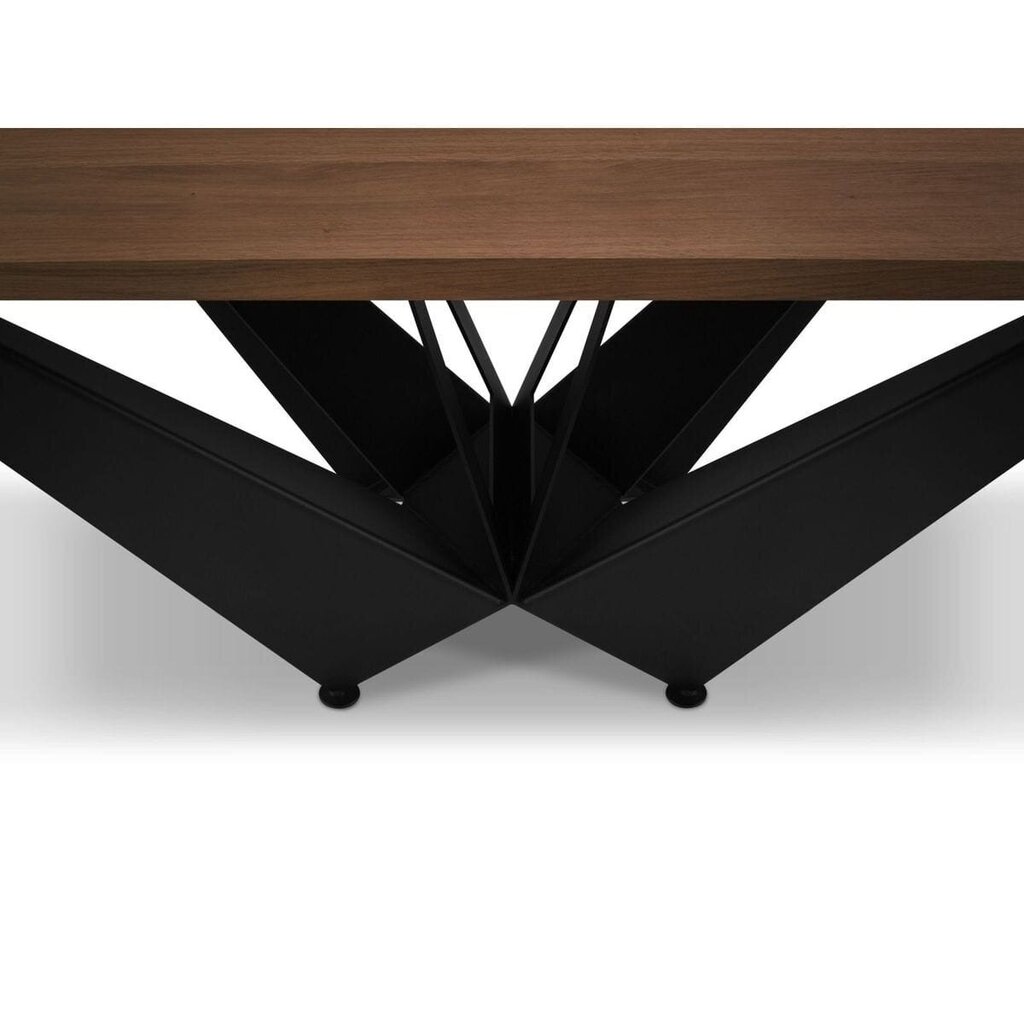 Ruokapöytä Micadoni Home Lottie 260x100cm, tummanruskea/musta hinta ja tiedot | Ruokapöydät | hobbyhall.fi