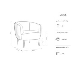 Tuoli Micadoni Home Moss, beige hinta ja tiedot | Ruokapöydän tuolit | hobbyhall.fi