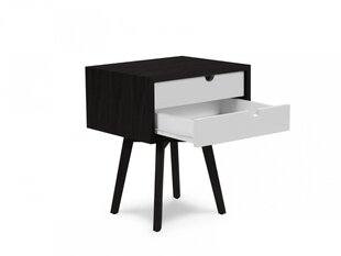 Yöpöytä Micadoni Vela, 42x35x50, musta/valkoinen hinta ja tiedot | Yöpöydät | hobbyhall.fi