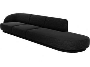 Oikeanpuoleinen sohva Micadoni Miley, 302 x 85 x 74 cm, musta hinta ja tiedot | Sohvat ja vuodesohvat | hobbyhall.fi