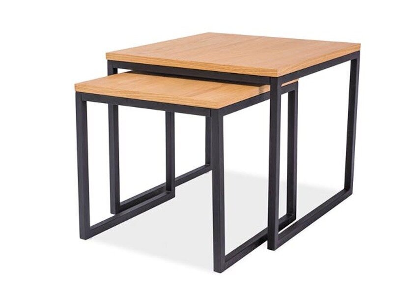 Sohvapöydät Signal Largo Duo, 2 osaa, ruskea/musta hinta ja tiedot | Sohvapöydät | hobbyhall.fi