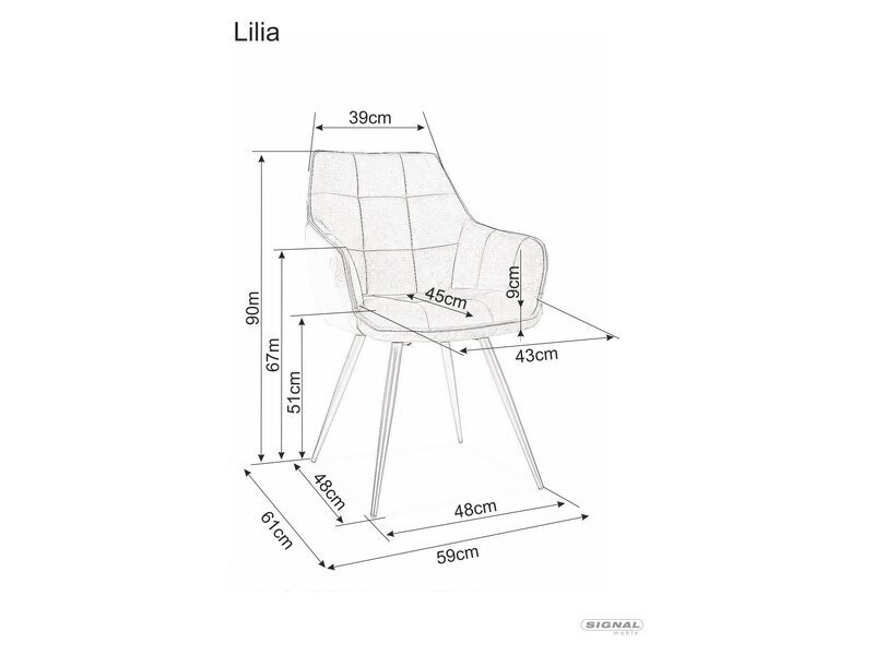 Ruokailutuolisarja Signal Lilia Velvet, 2 tuolia, oranssi/musta hinta ja tiedot | Ruokapöydän tuolit | hobbyhall.fi