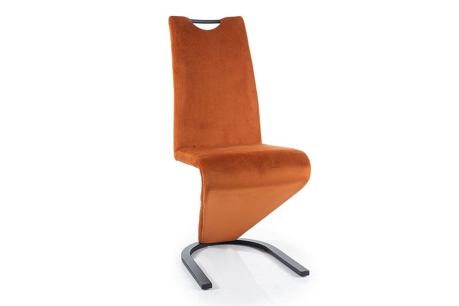 Ruokailutuolisarja Signal H-090 Velvet, 2 tuolia, oranssi/musta hinta ja tiedot | Ruokapöydän tuolit | hobbyhall.fi